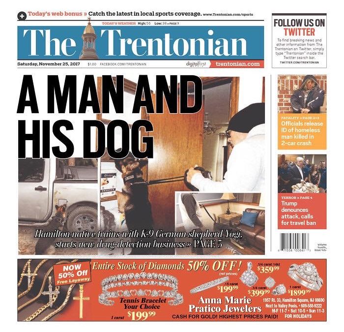 Drug Sweeper Featured in The Trentonian